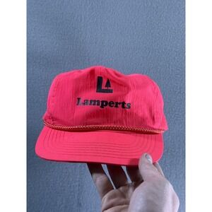 Lamperts Designer Award Headwear Hat Cap Snap‎ Back Mens One Size Pink Rope